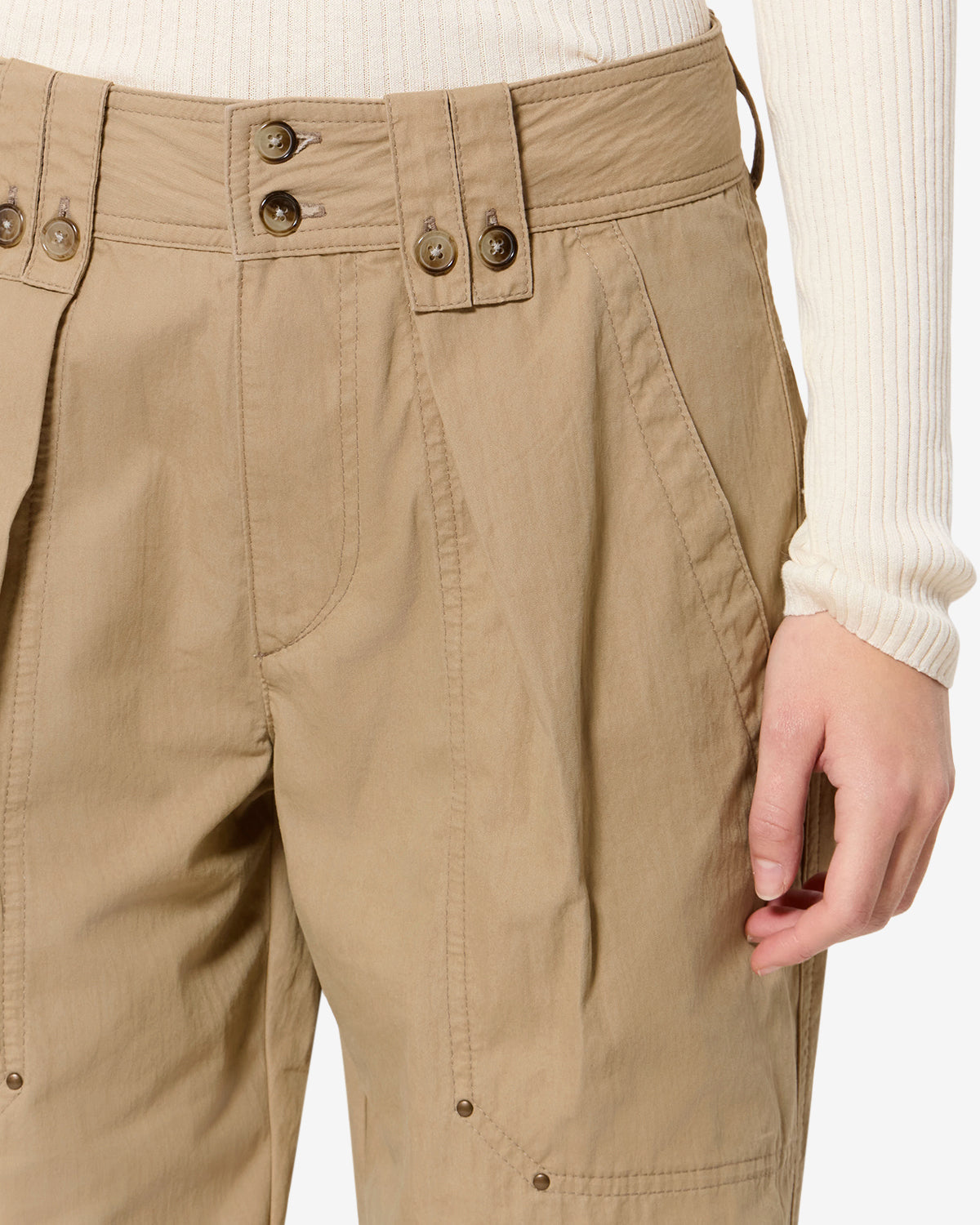 Amandine Pants Woman light khaki | ISABEL MARANT Official online store