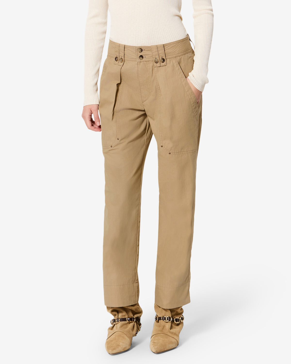 Amandine Pants Woman light khaki | ISABEL MARANT Official online store