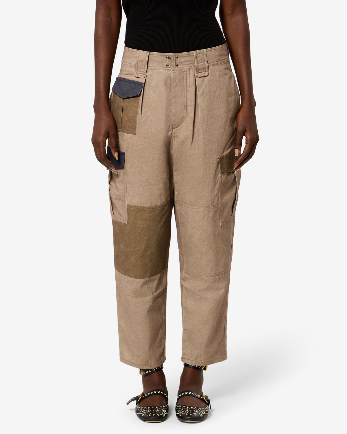 Renzae Pants Woman khaki | ISABEL MARANT Official online store