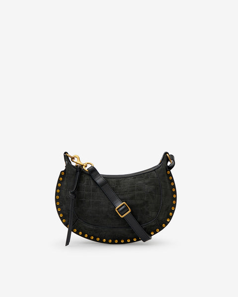 バッグ y2k leather studs one shoulder bag moon Oskan Moon bag in grained leather Woman black | ISABEL MARANT
