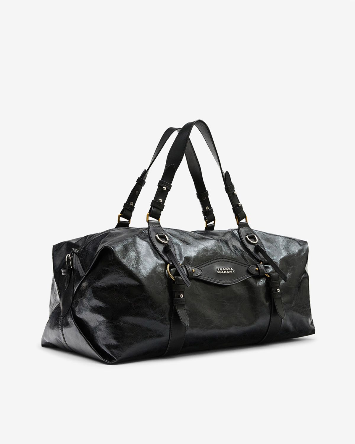 Tilpa Weekender bag in grained leather Woman black | ISABEL MARANT