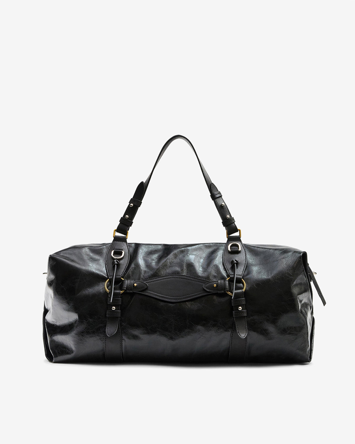 Tilpa Weekender bag in grained leather Woman black | ISABEL MARANT