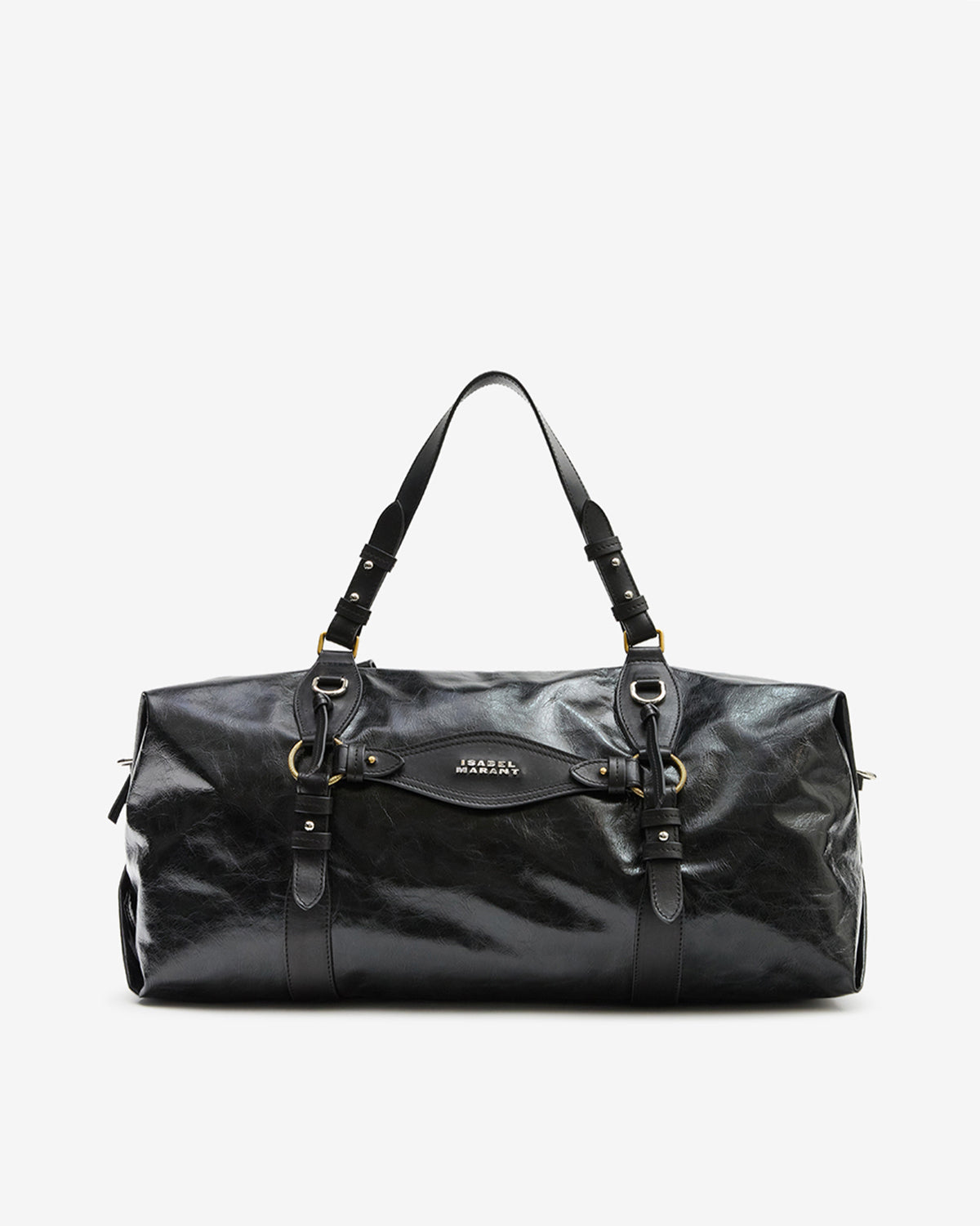 Tilpa Weekender bag in grained leather Woman black | ISABEL MARANT