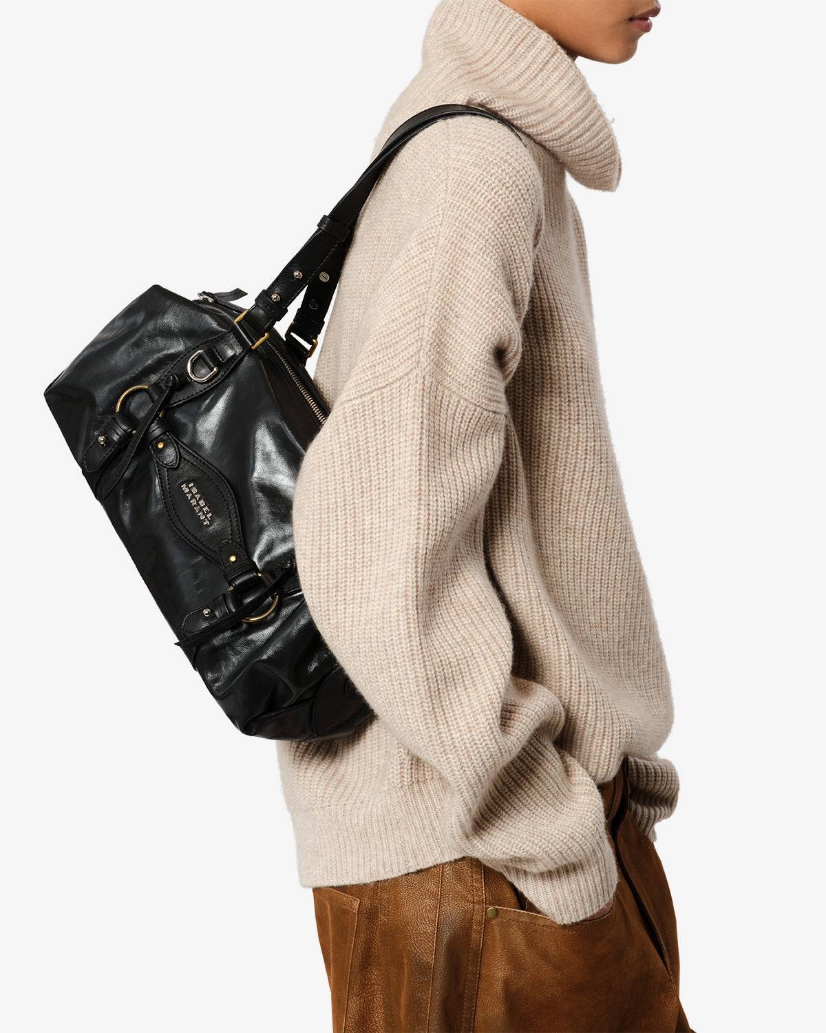 Tilpa Mini leather bag Woman black | ISABEL MARANT Official online