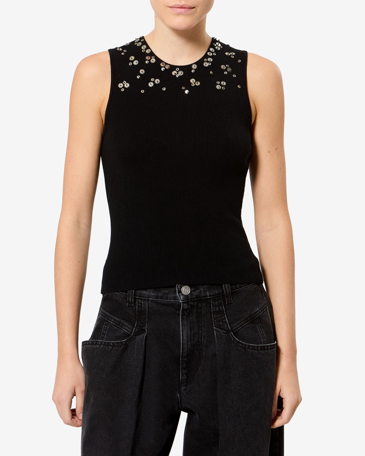 Apoline silk sweater Woman black | ISABEL MARANT Official online store