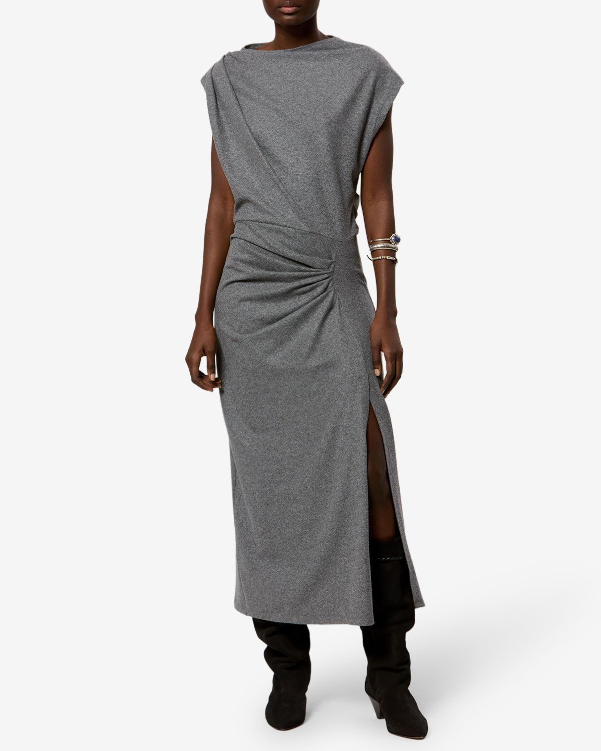 Naerys Dress Woman gray | ISABEL MARANT Official online store
