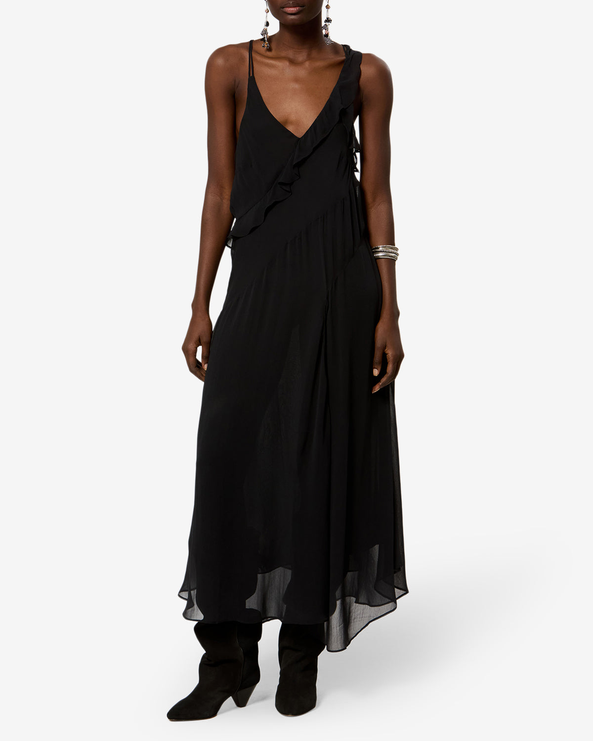 Luxie Dress Woman black | ISABEL MARANT Official online store