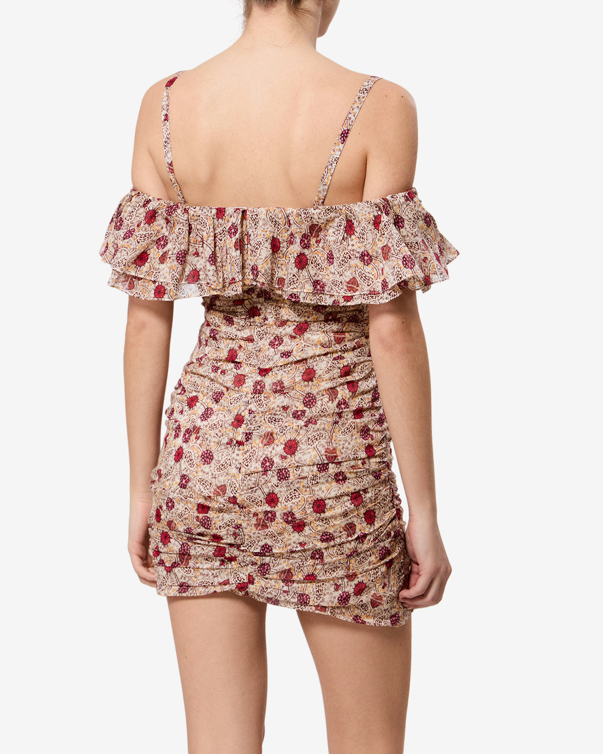 Davilia Dress Woman ecru-raspberry | ISABEL MARANT Official online