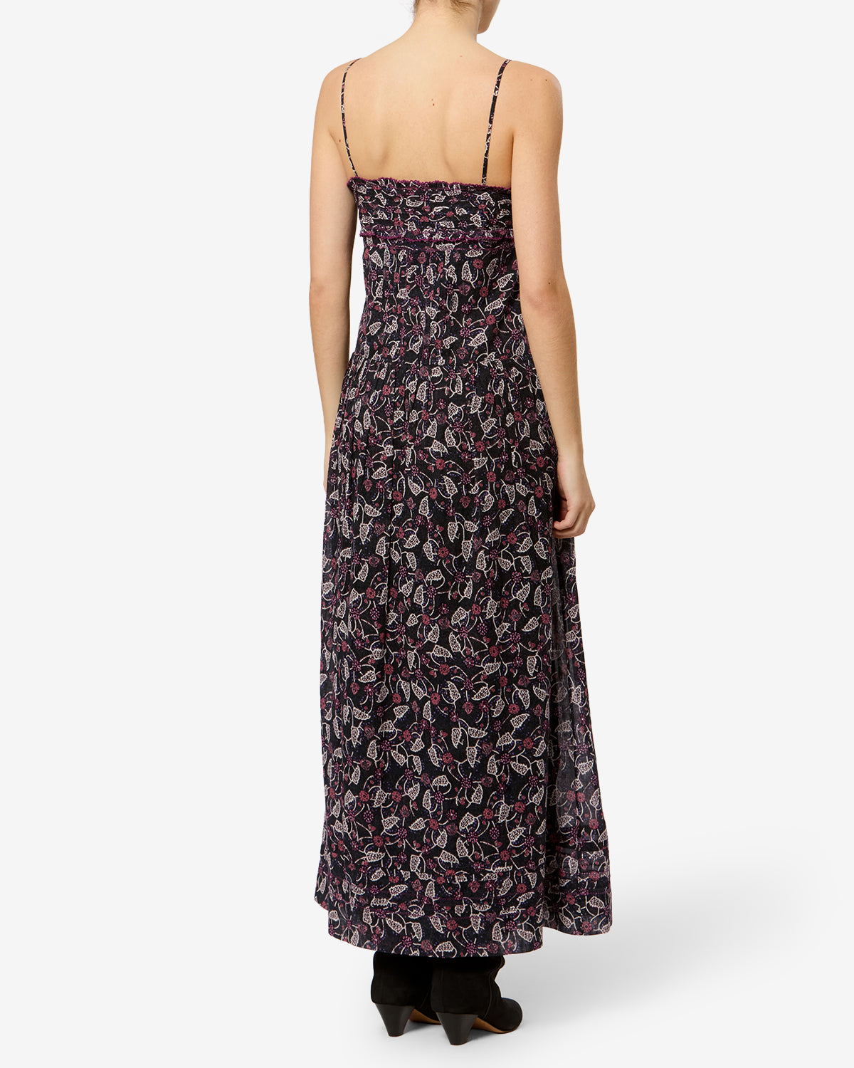 Demy Dress Woman Black/Raspberry | ISABEL MARANT Official online store