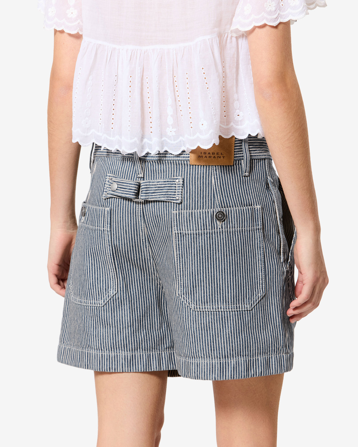 Eveja Shorts Woman blue-white | ISABEL MARANT Official online store