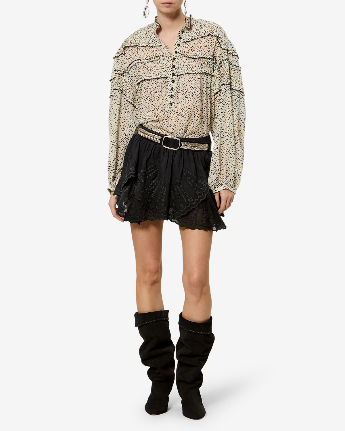 Layale Short Shorts Woman black | ISABEL MARANT Official online store