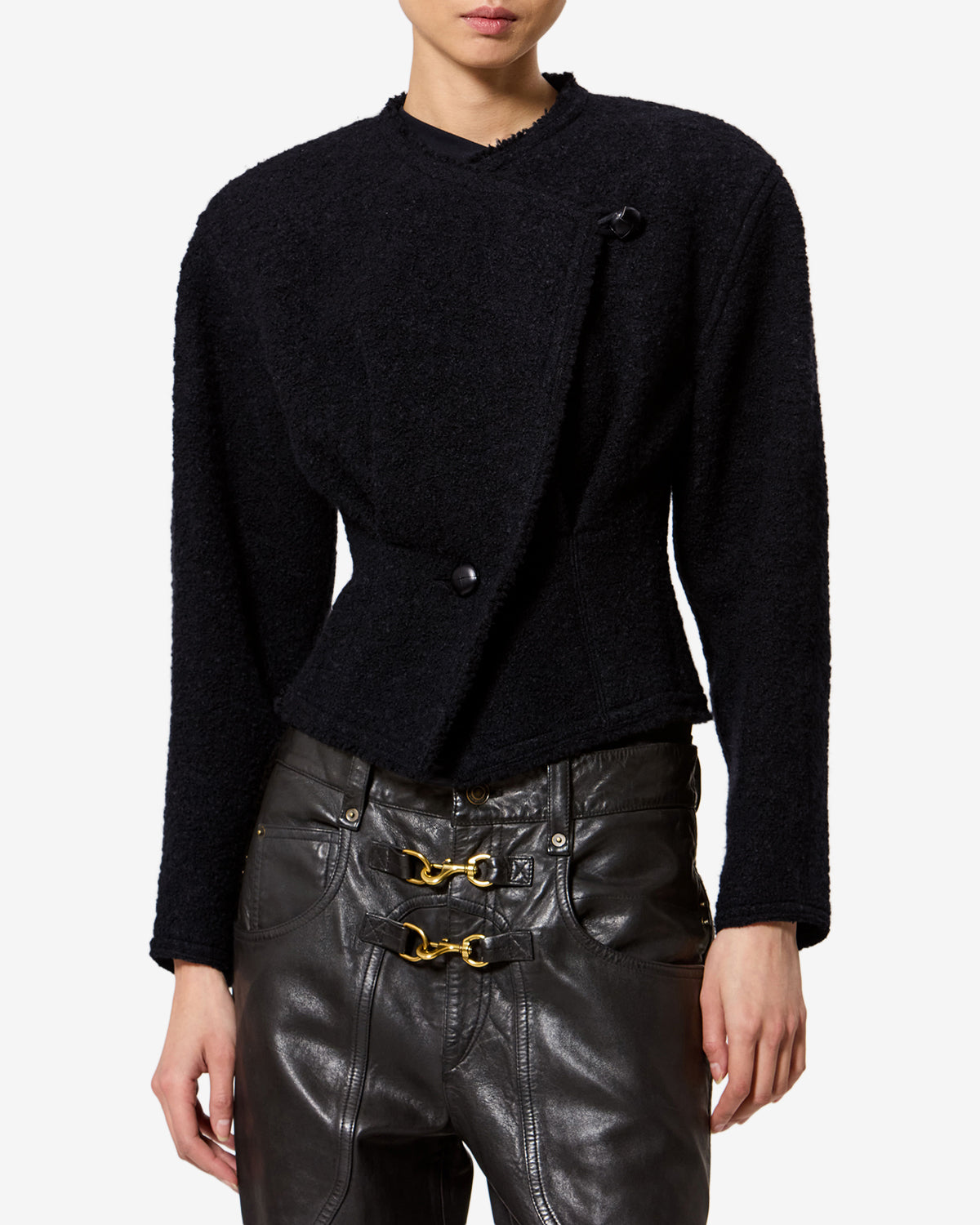 Suna wool jacket Woman black | ISABEL MARANT Official online store