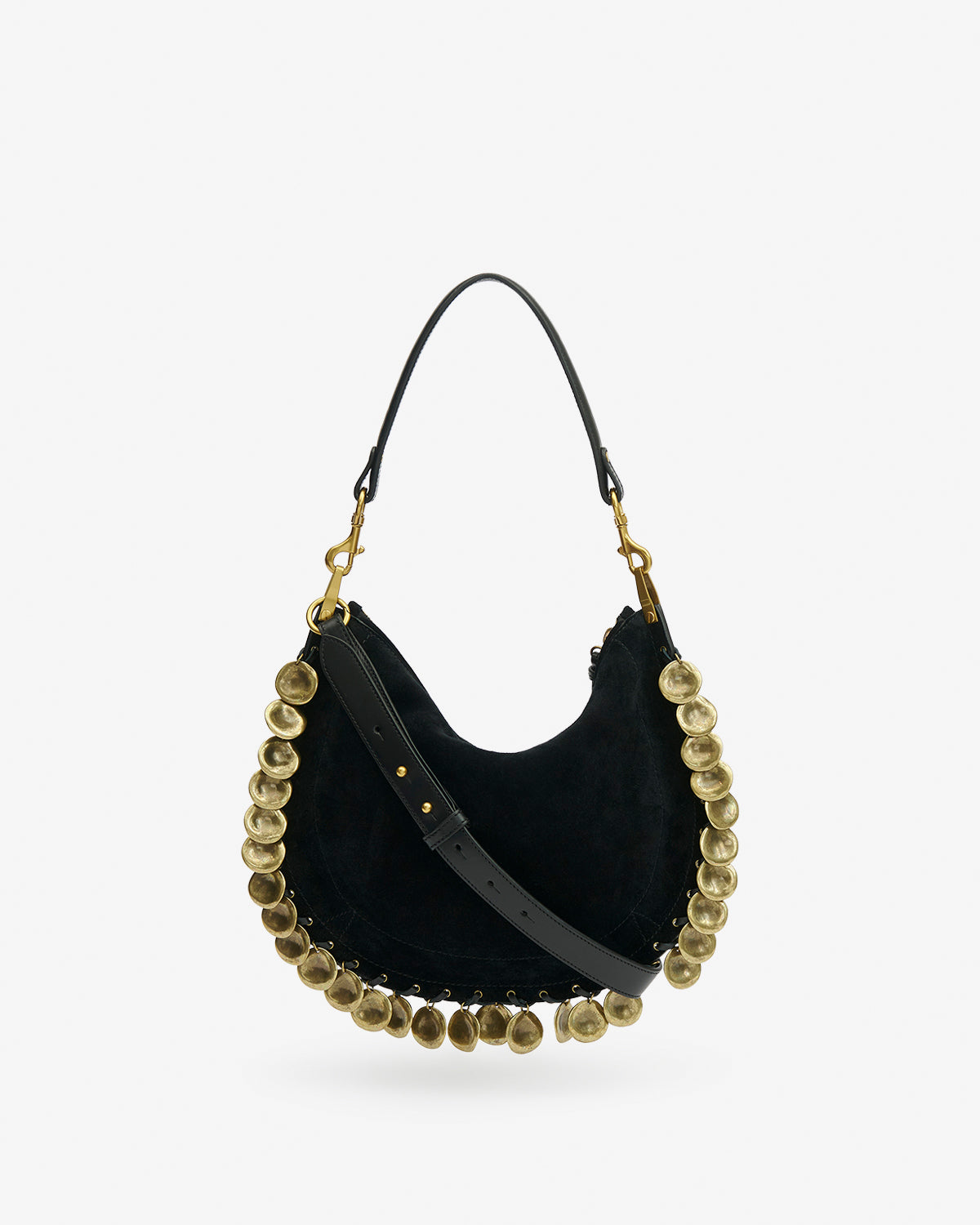 OSKAN SOFT ZIP SHOULDER STRAP Woman black | ISABEL MARANT Official