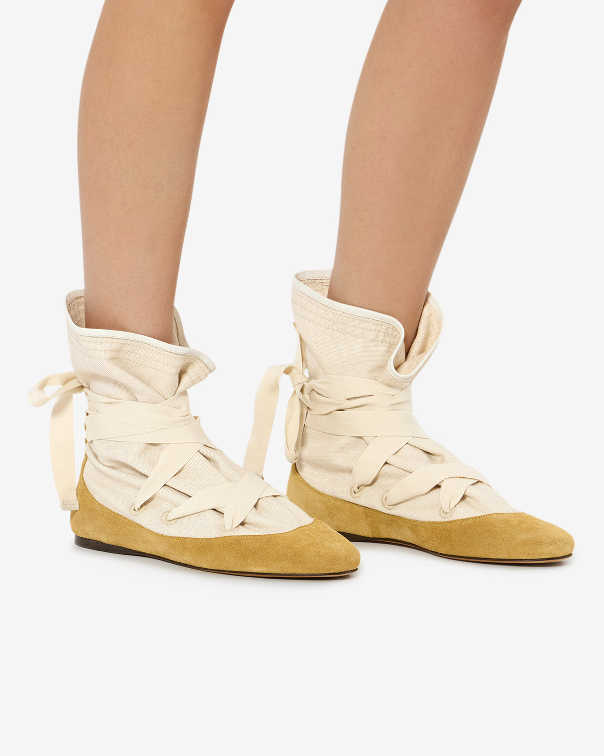 LETIZ BOOTS Woman ecru-golden brown | ISABEL MARANT Official