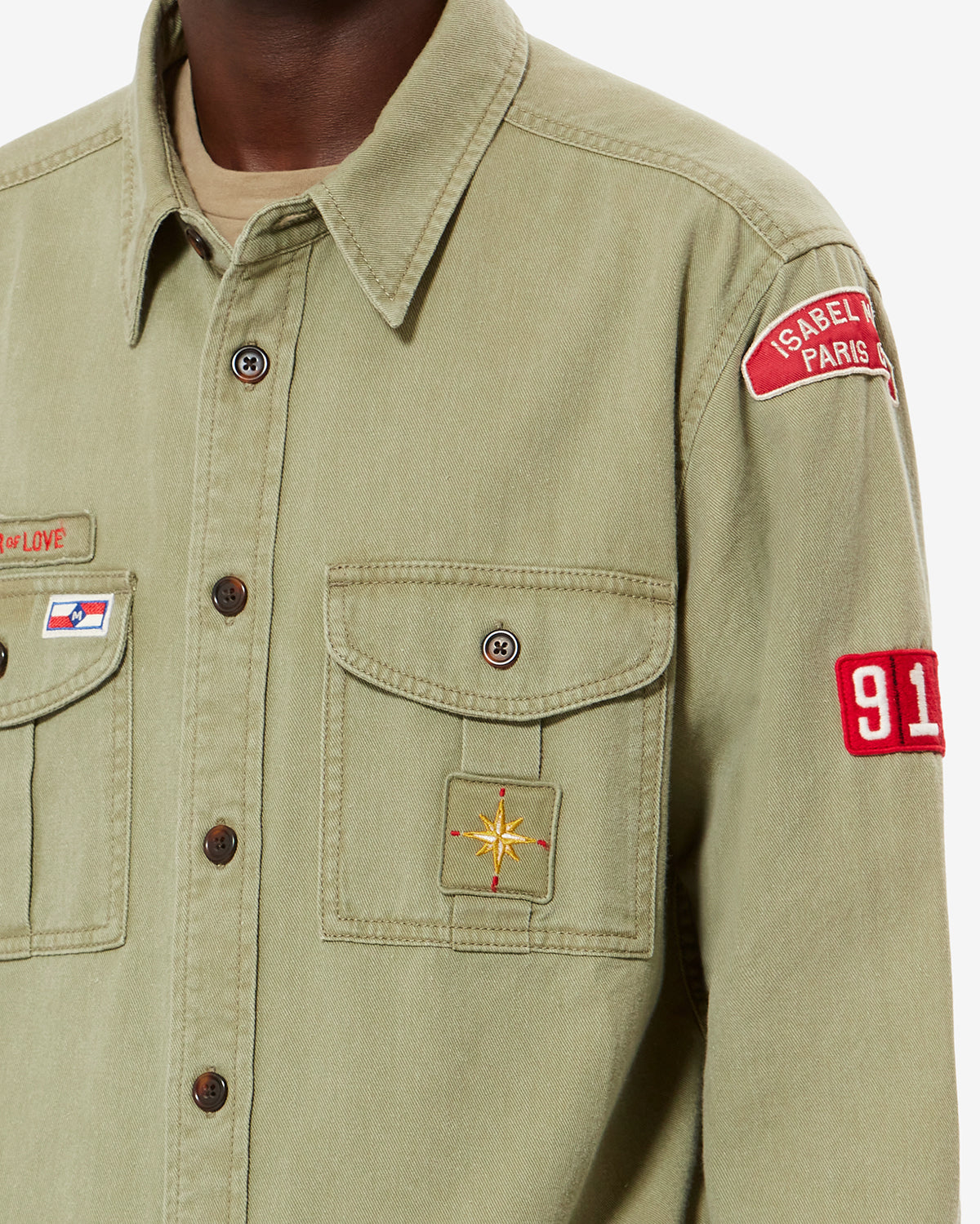 NOORIA SHIRT Man khaki | ISABEL MARANT Official online store