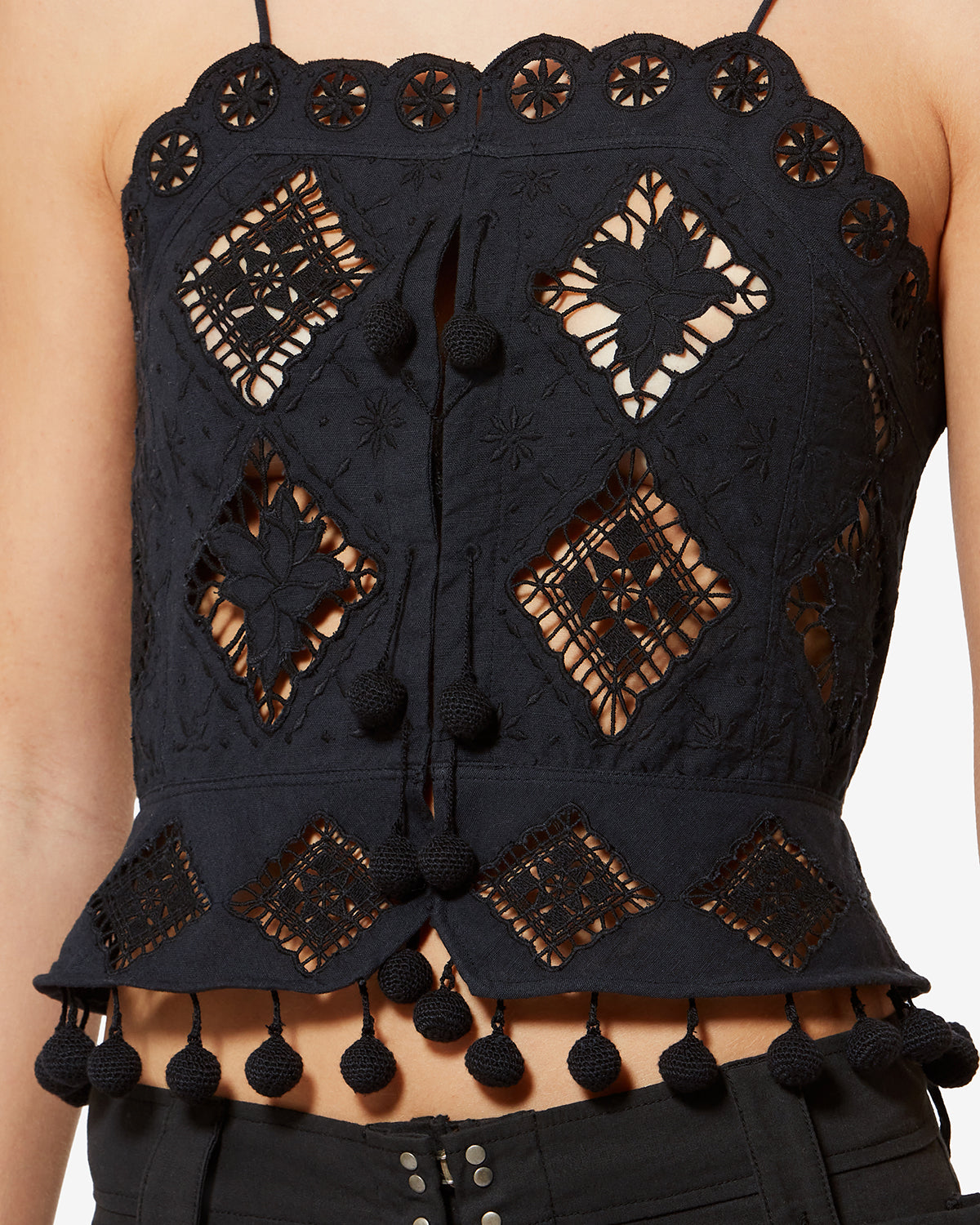 NELSSY TOP Woman black | ISABEL MARANT Official online store