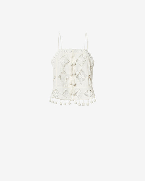 NELSSY TOP Woman white | ISABEL MARANT Official online store