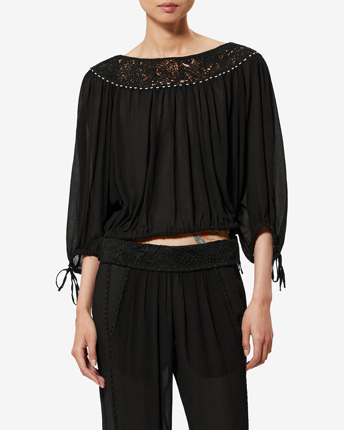 NELIDA BLOUSE Woman black | ISABEL MARANT Official online store