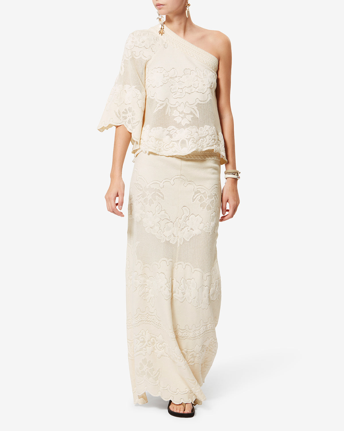 Isabel Marant Étoile サロペットオールインワンシルク SHILO TOP Woman ecru | ISABEL MARANT Official online store