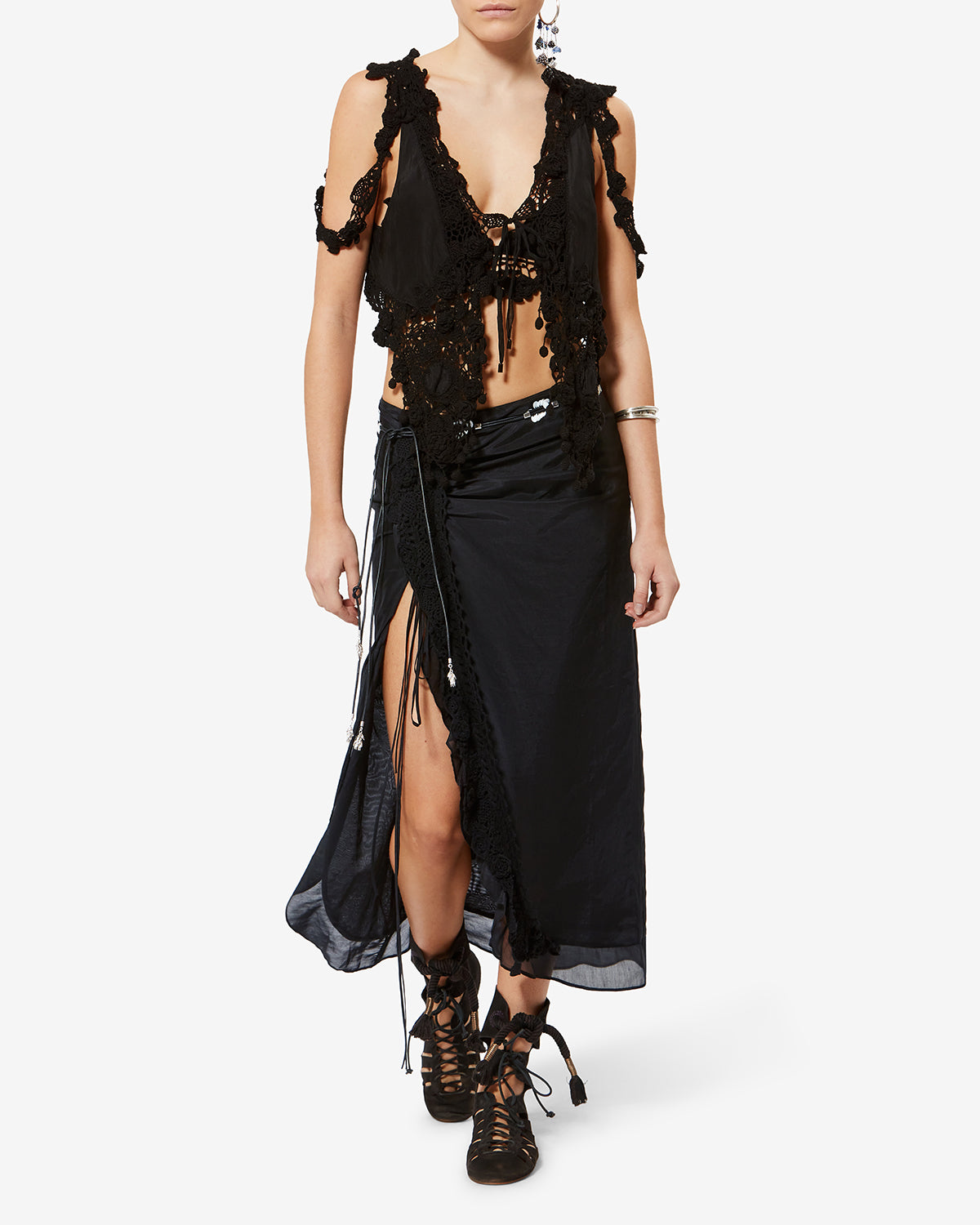 VELINA SKIRT Woman black | ISABEL MARANT Official online store