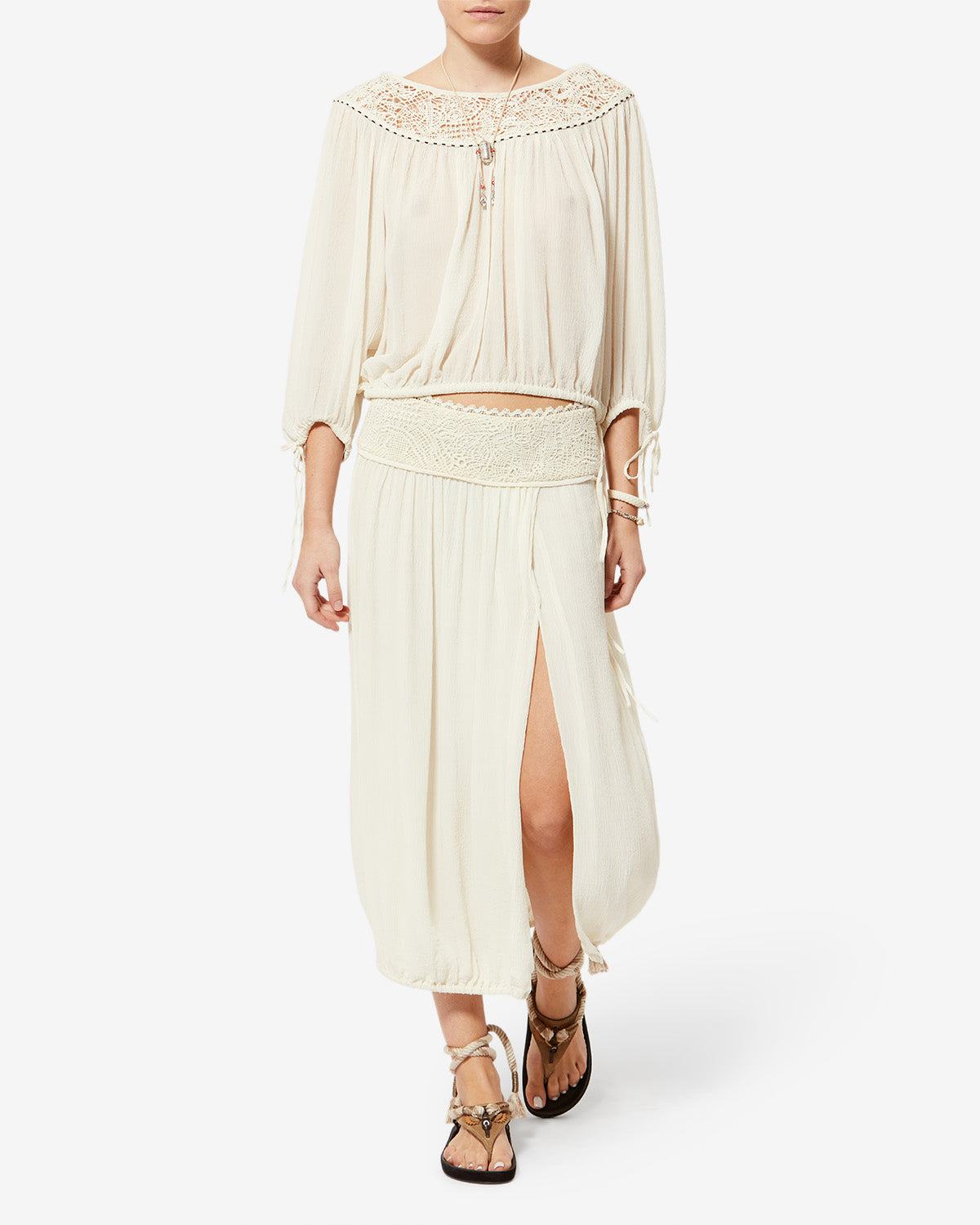 NILMA SKIRT Woman ecru | ISABEL MARANT Official online store