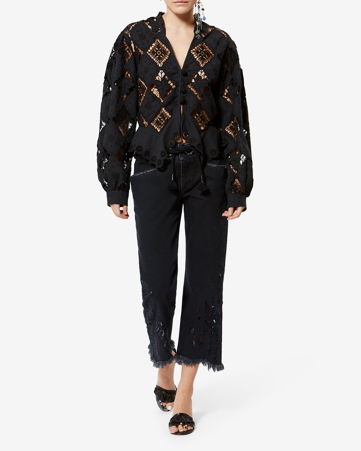 ALISON PANTS Woman black | ISABEL MARANT Official online store