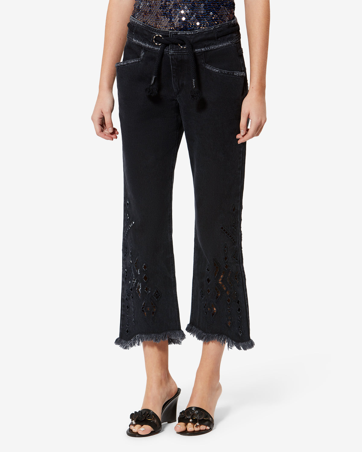 ALISON PANTS Woman black | ISABEL MARANT Official online store