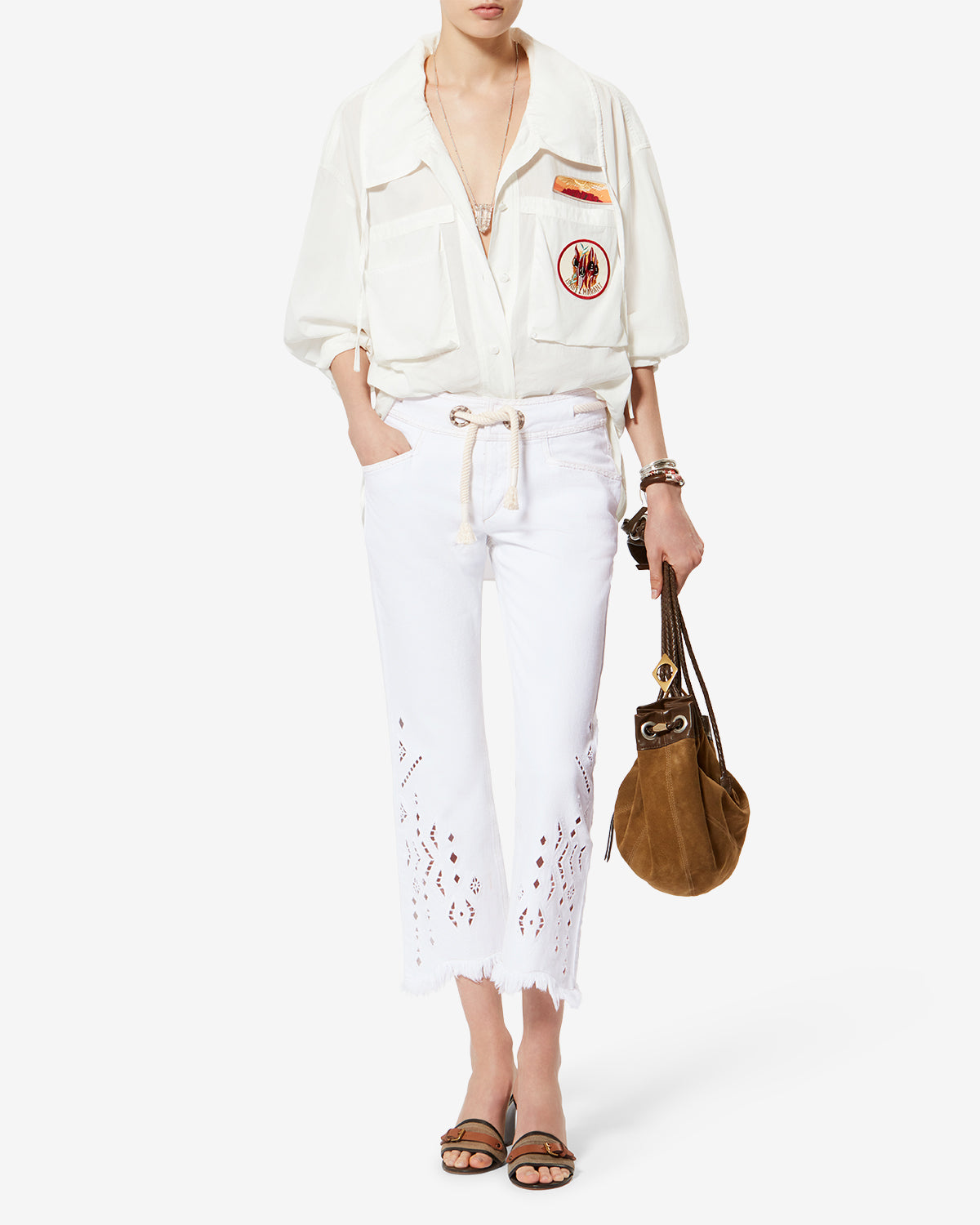 ALISON PANTS Woman white | ISABEL MARANT Official online store