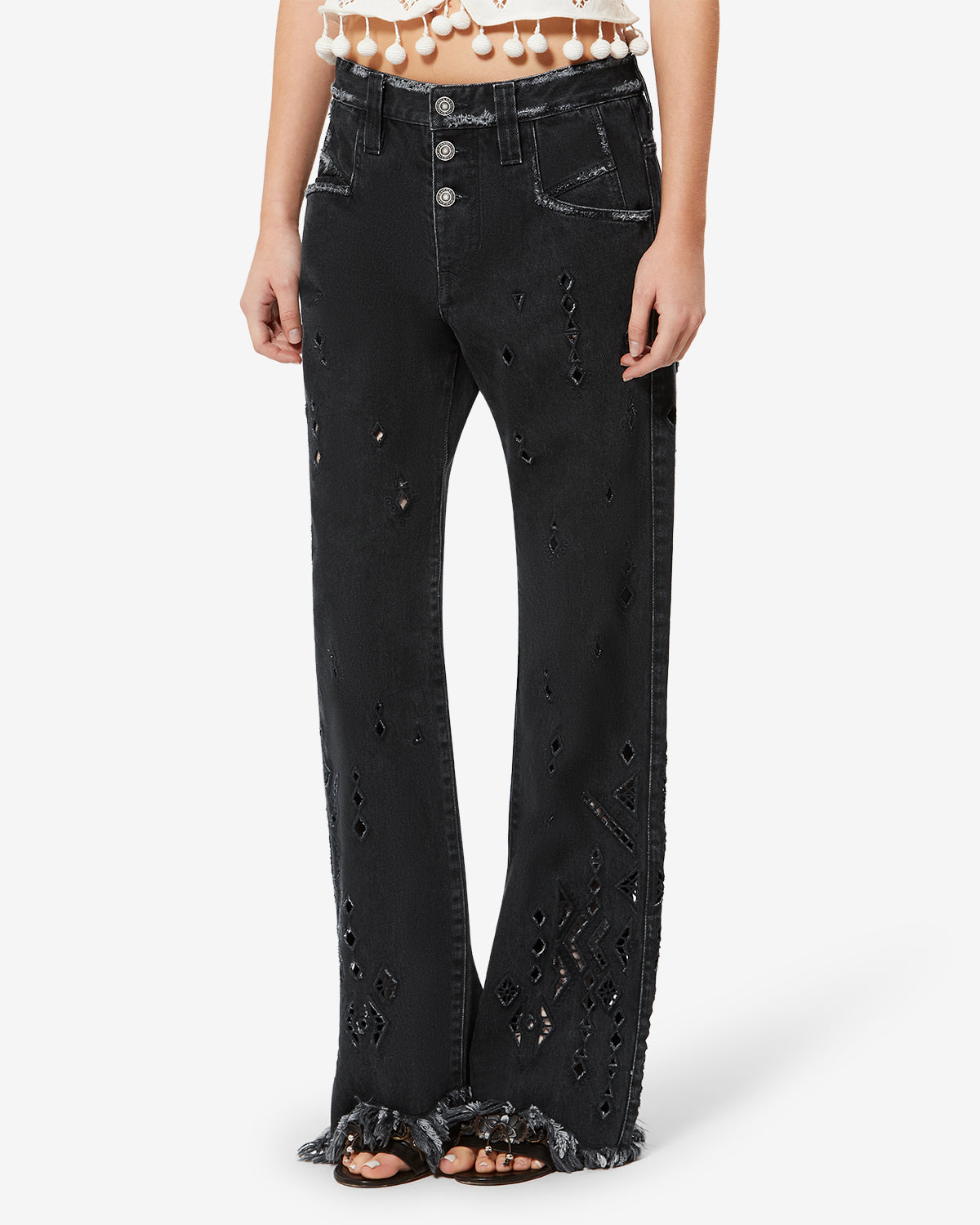 AMIA PANTS Woman black | ISABEL MARANT Official online store
