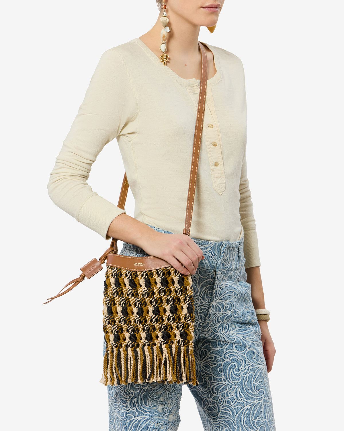 NOLI SHOULDER BAG Woman multicolor brown | ISABEL MARANT Official