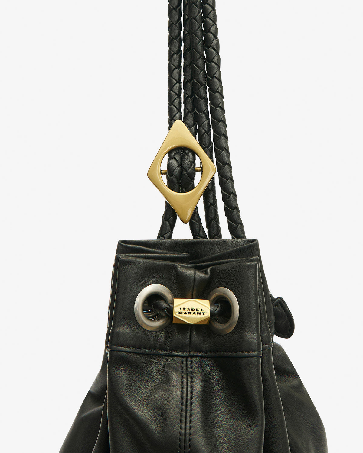 MAIA MEDIUM SHOULDER BAG Woman black | ISABEL MARANT Official