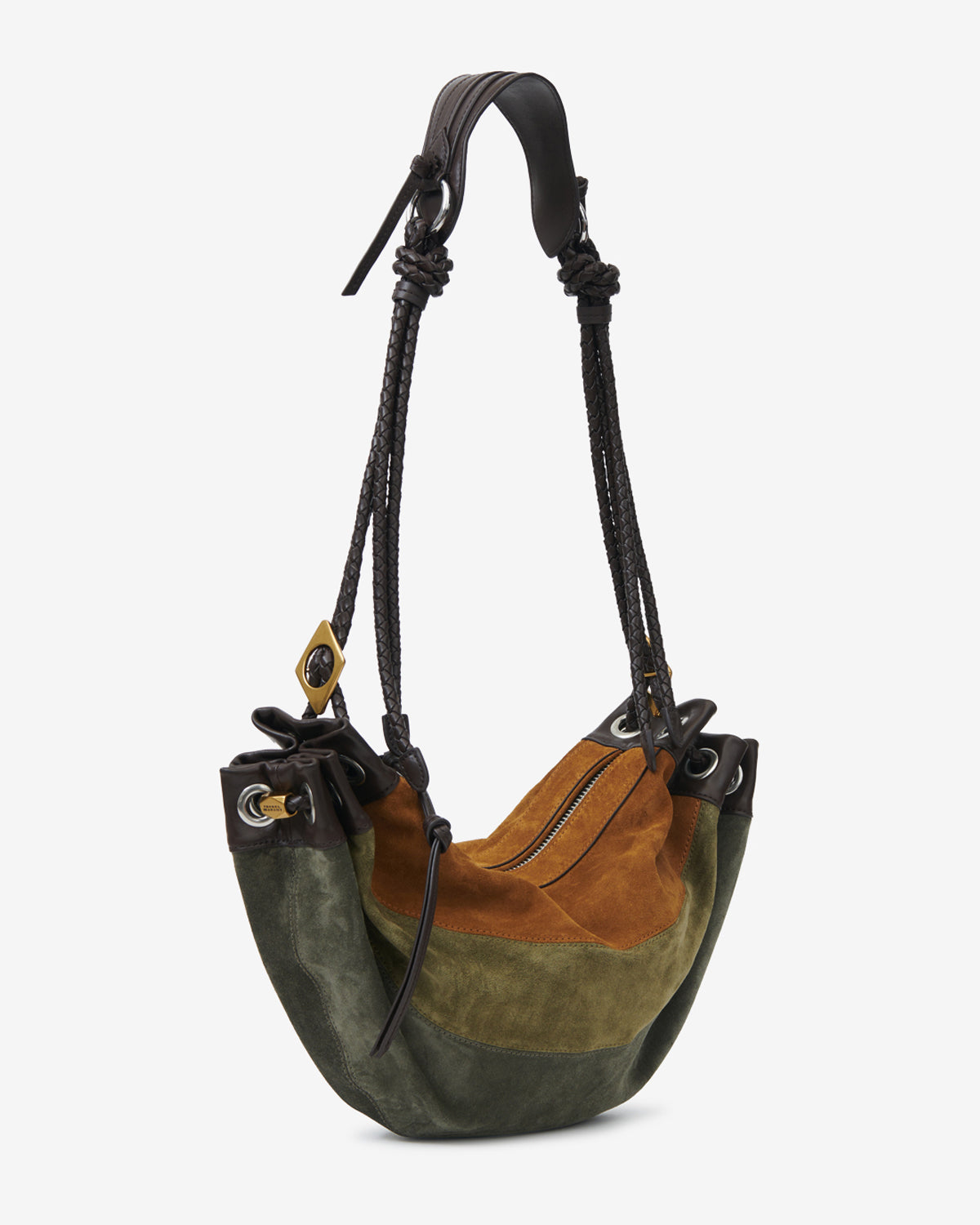 MAIA MEDIUM SHOULDER BAG Woman multicolor khaki | ISABEL MARANT