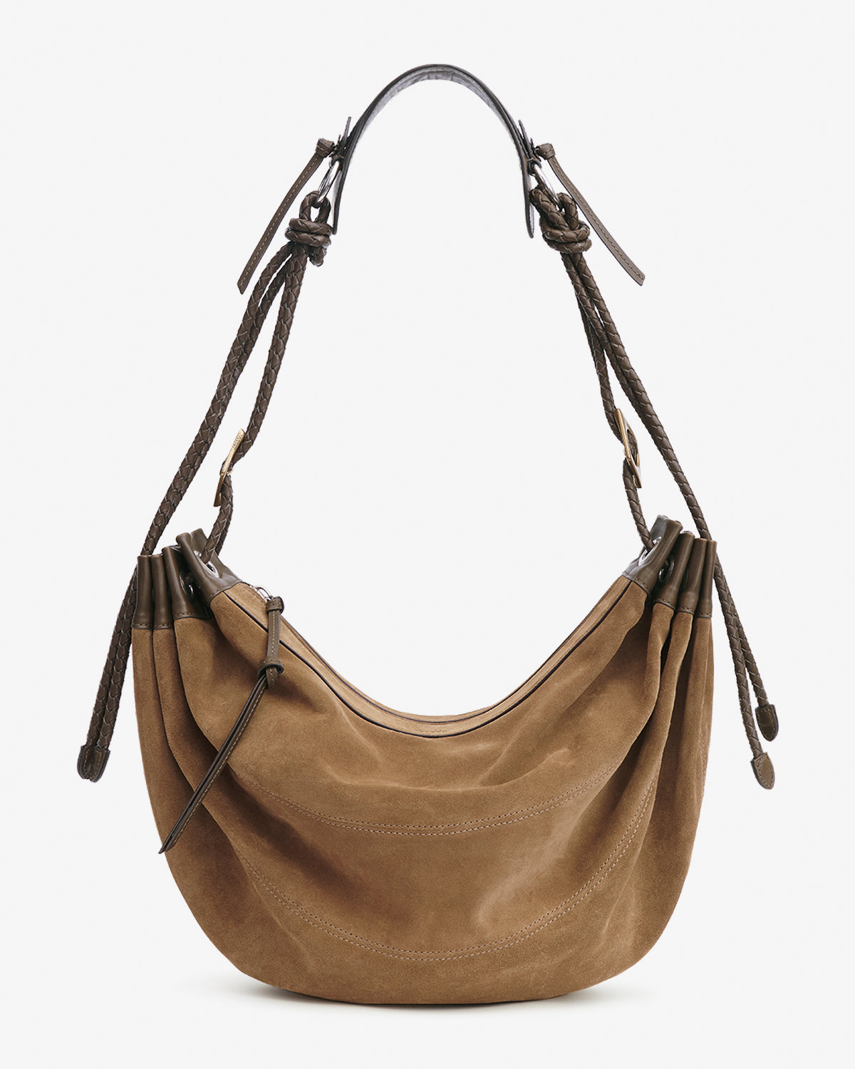 MAIA LARGE SHOULDER BAG Woman taupe | ISABEL MARANT Official
