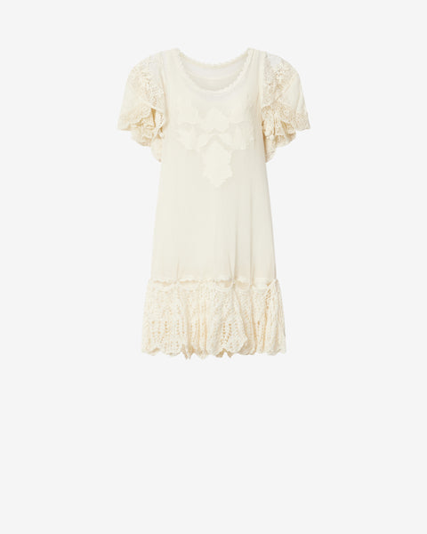 isabel marant lace dress Isabel Marant Virginia lace-trimmed minidress Isabel Marant