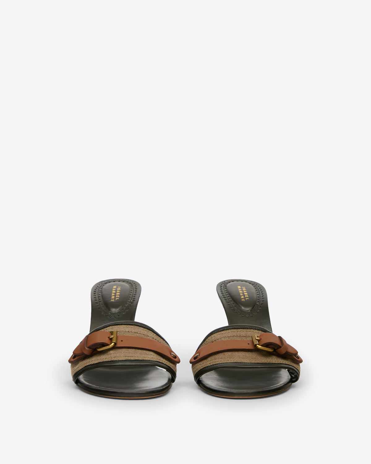 ABRYEL SANDALS Woman khaki-espresso | ISABEL MARANT Official