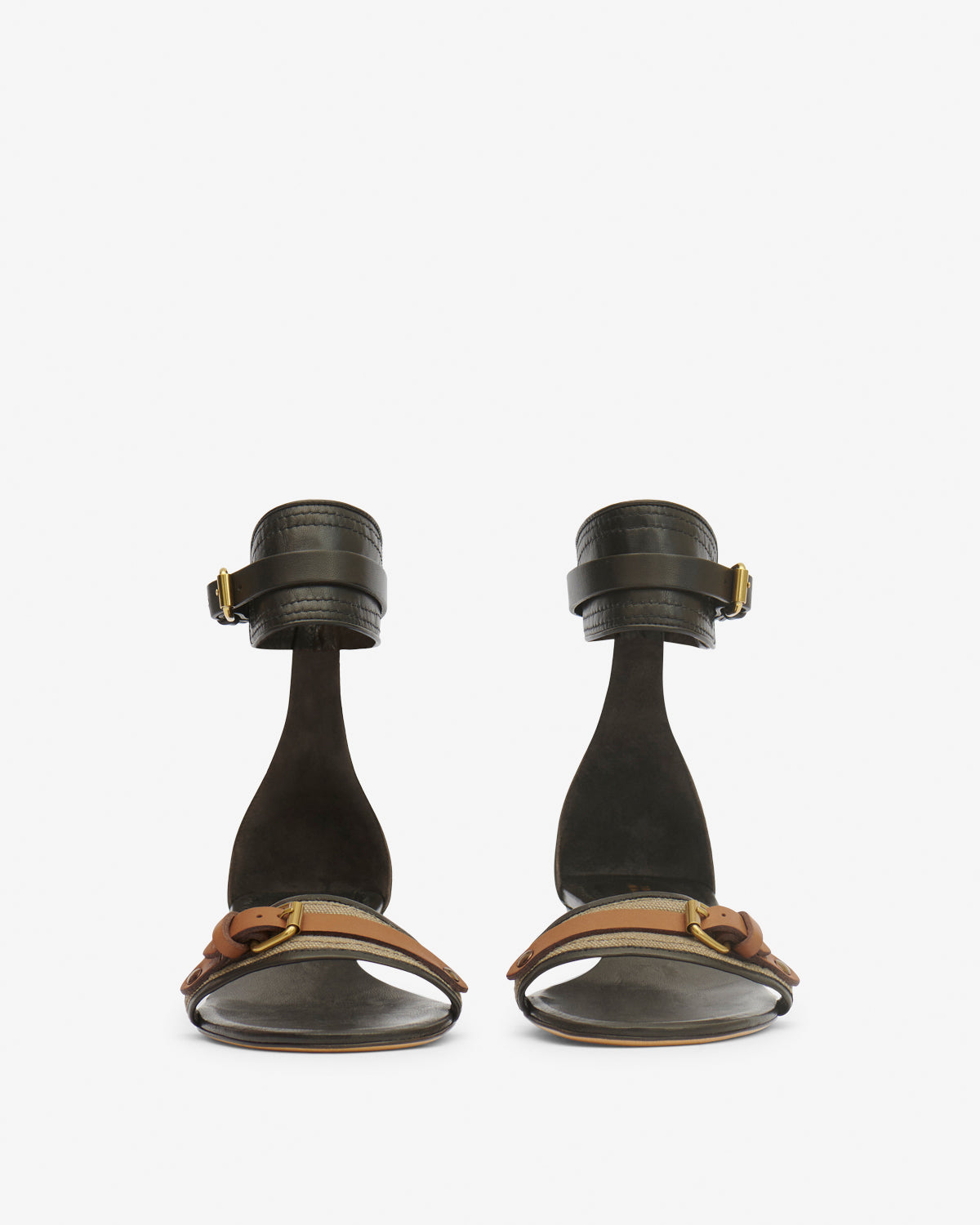 EDONY SANDALS Woman khaki-espresso | ISABEL MARANT Official online