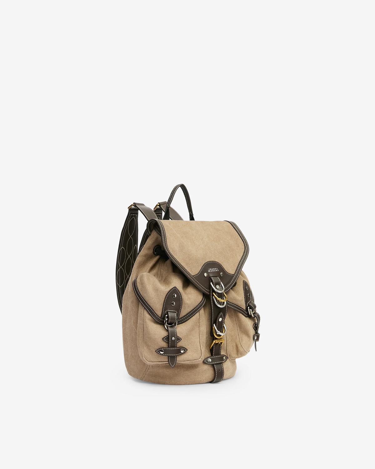 YUMBO SMALL BACKPACK Woman khaki | ISABEL MARANT Official online store