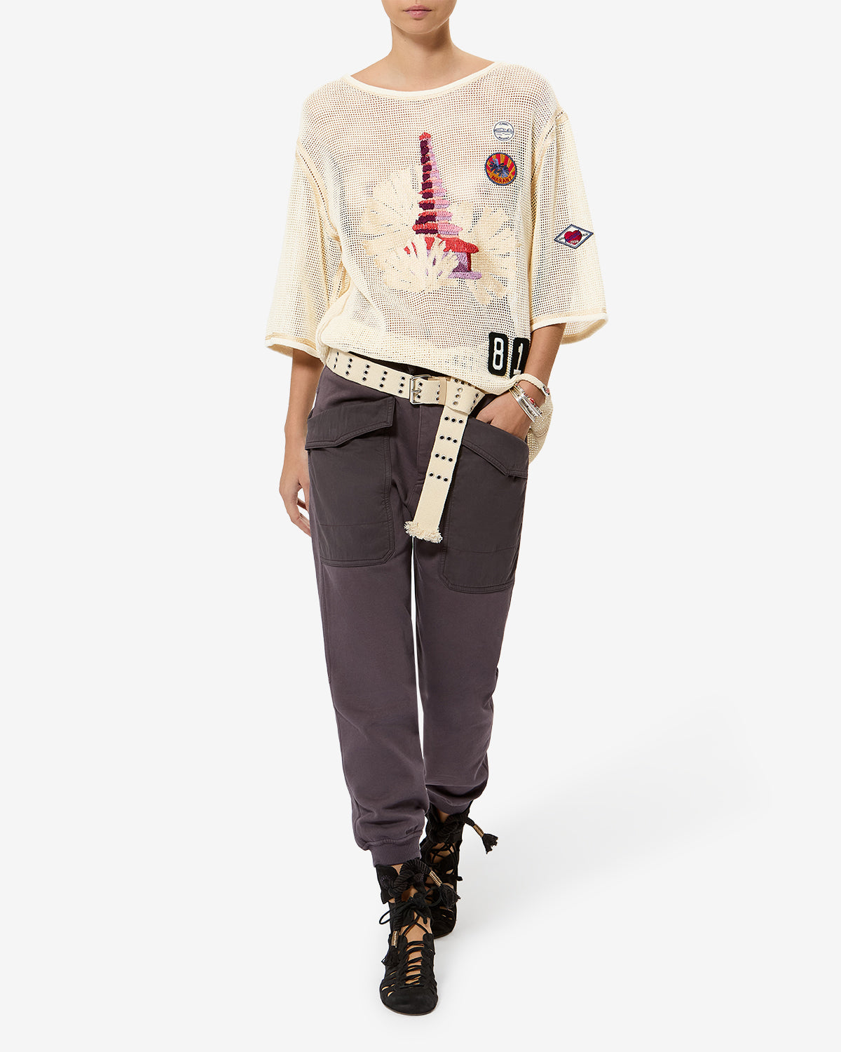 NISRINE T-SHIRT Woman ecru | ISABEL MARANT Official online store