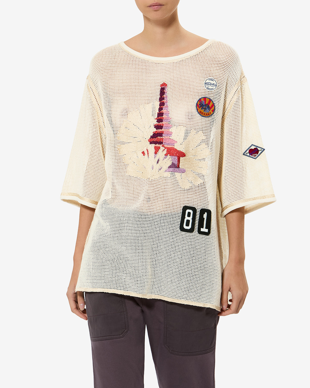 NISRINE T-SHIRT Woman ecru | ISABEL MARANT Official online store