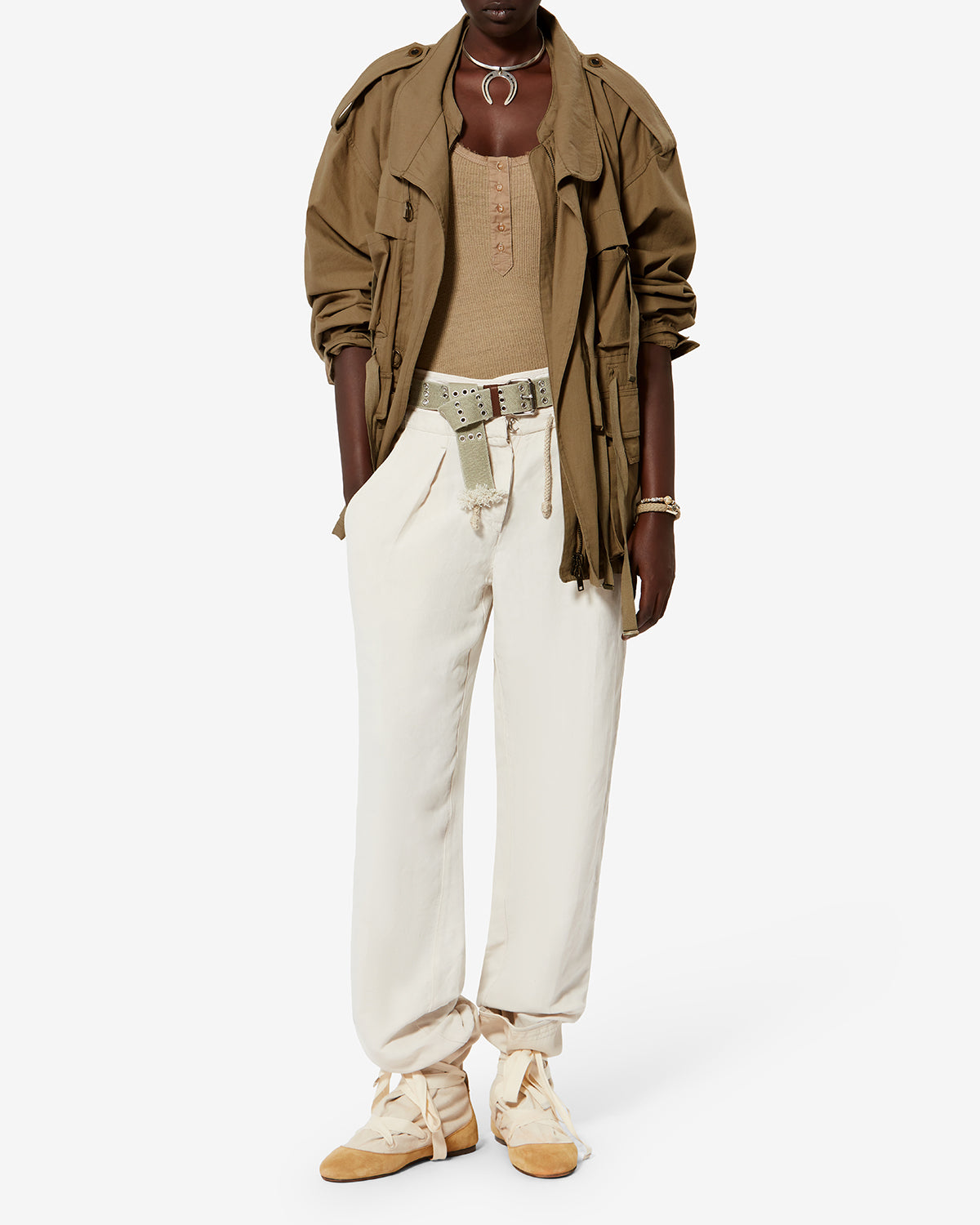 BERIZA JACKET Woman khaki | ISABEL MARANT Official online store