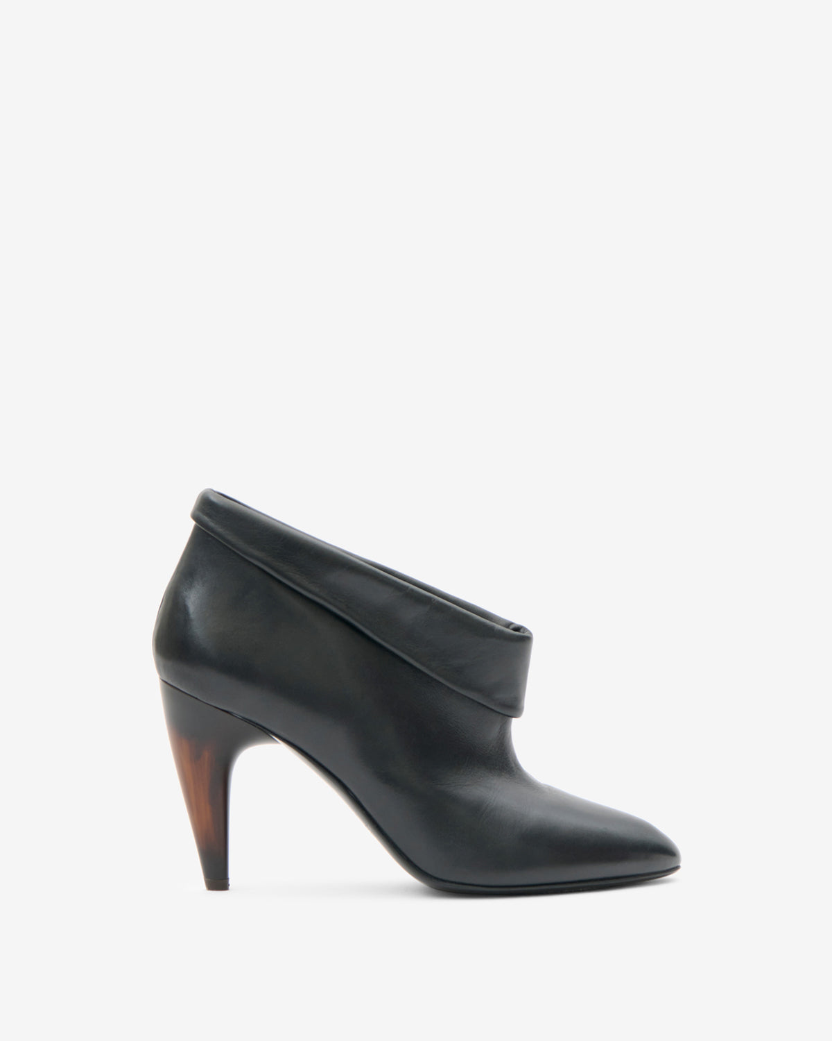 サルート　黒 レザー ブーツ　中ヒール Janela ショートブーツ 女性 黒 | ISABEL MARANT 公式サイト