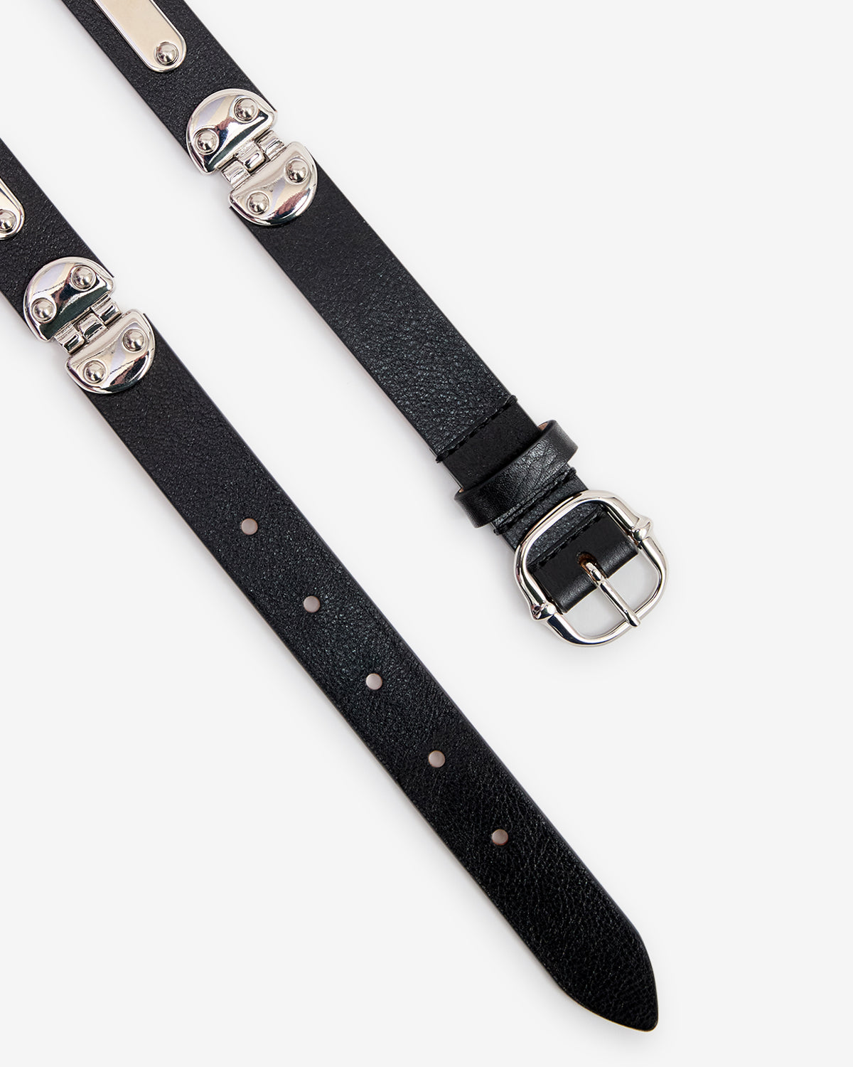 Depson leather belt Woman black-palladium | ISABEL MARANT Official