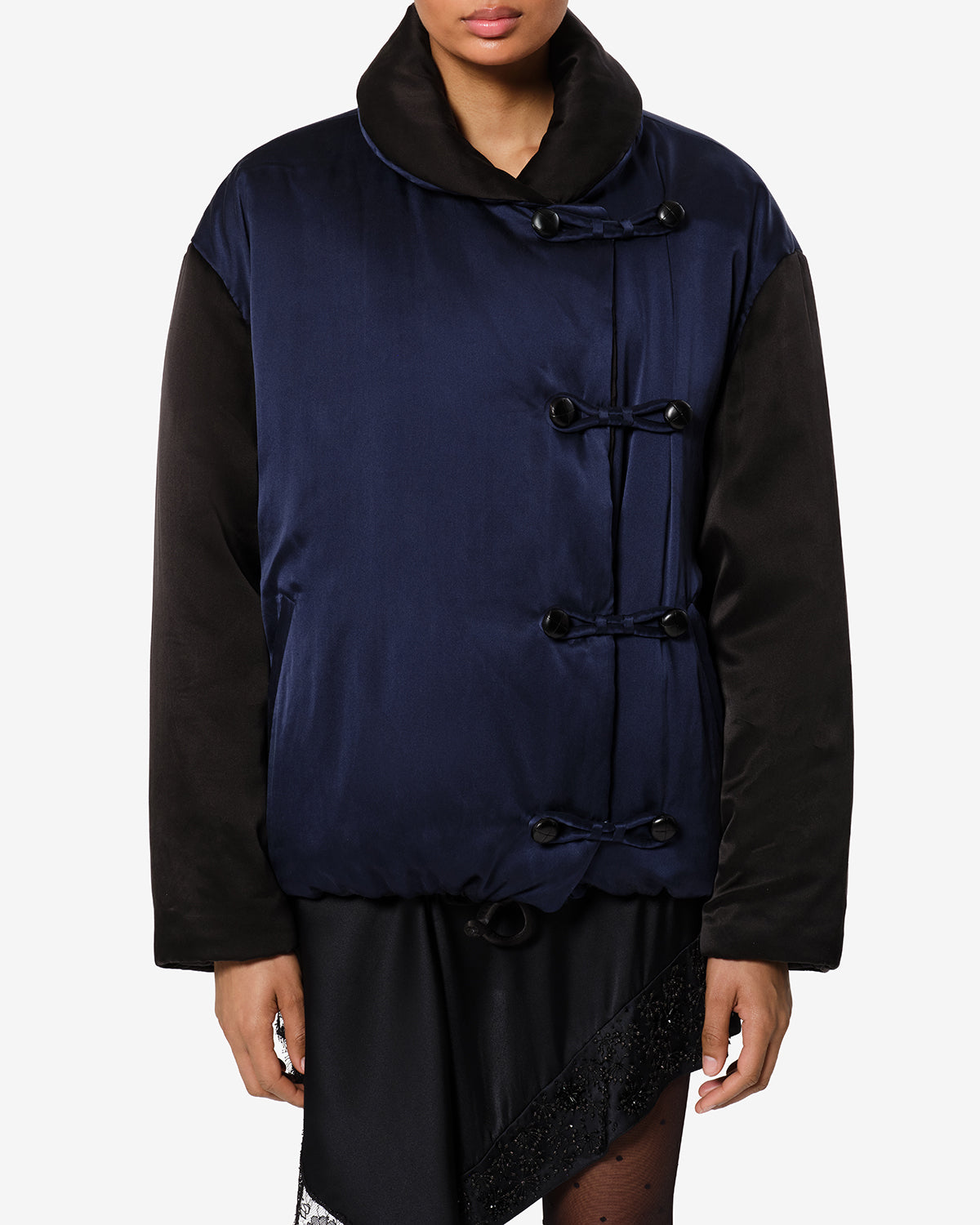 Bleza silk coat Woman midnight | ISABEL MARANT Official online store