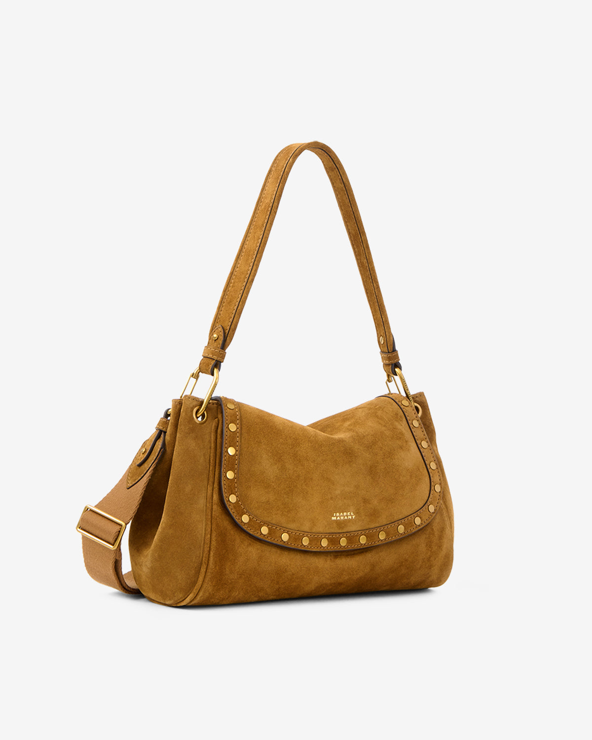 Chany M Grained Leather Bag Woman cognac | ISABEL MARANT Official