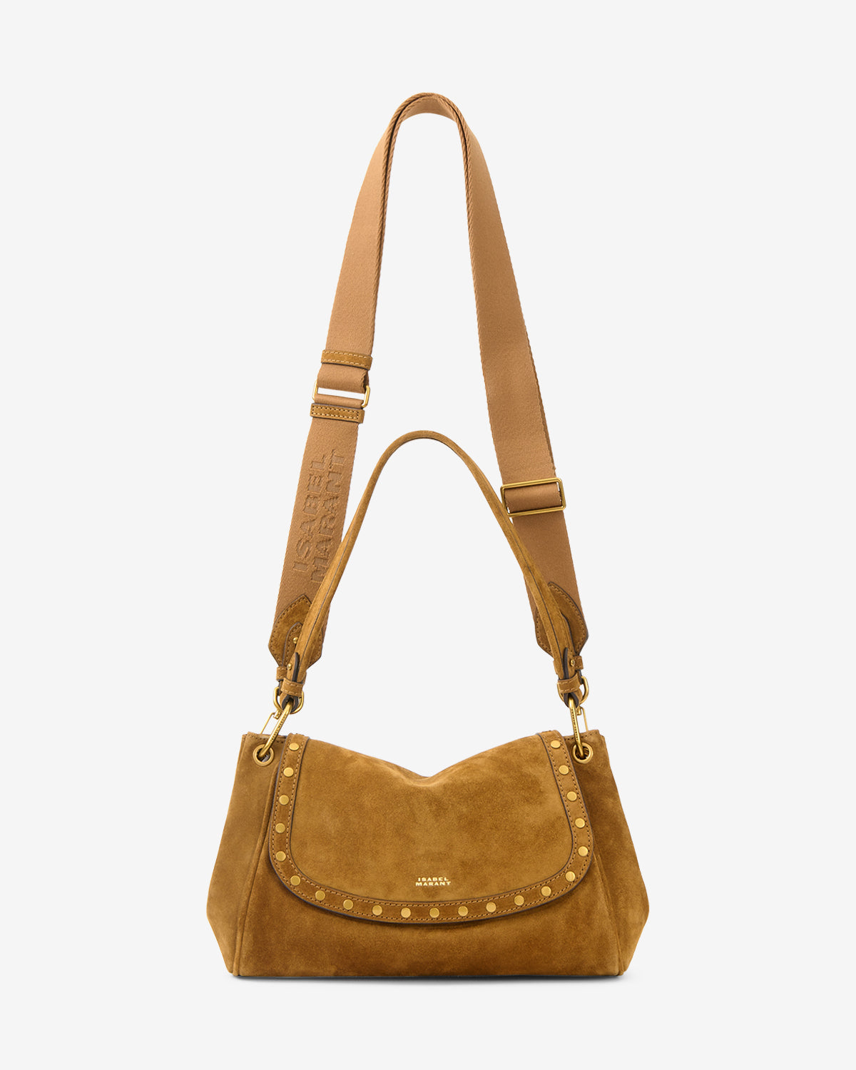 Chany M Grained Leather Bag Woman cognac | ISABEL MARANT Official
