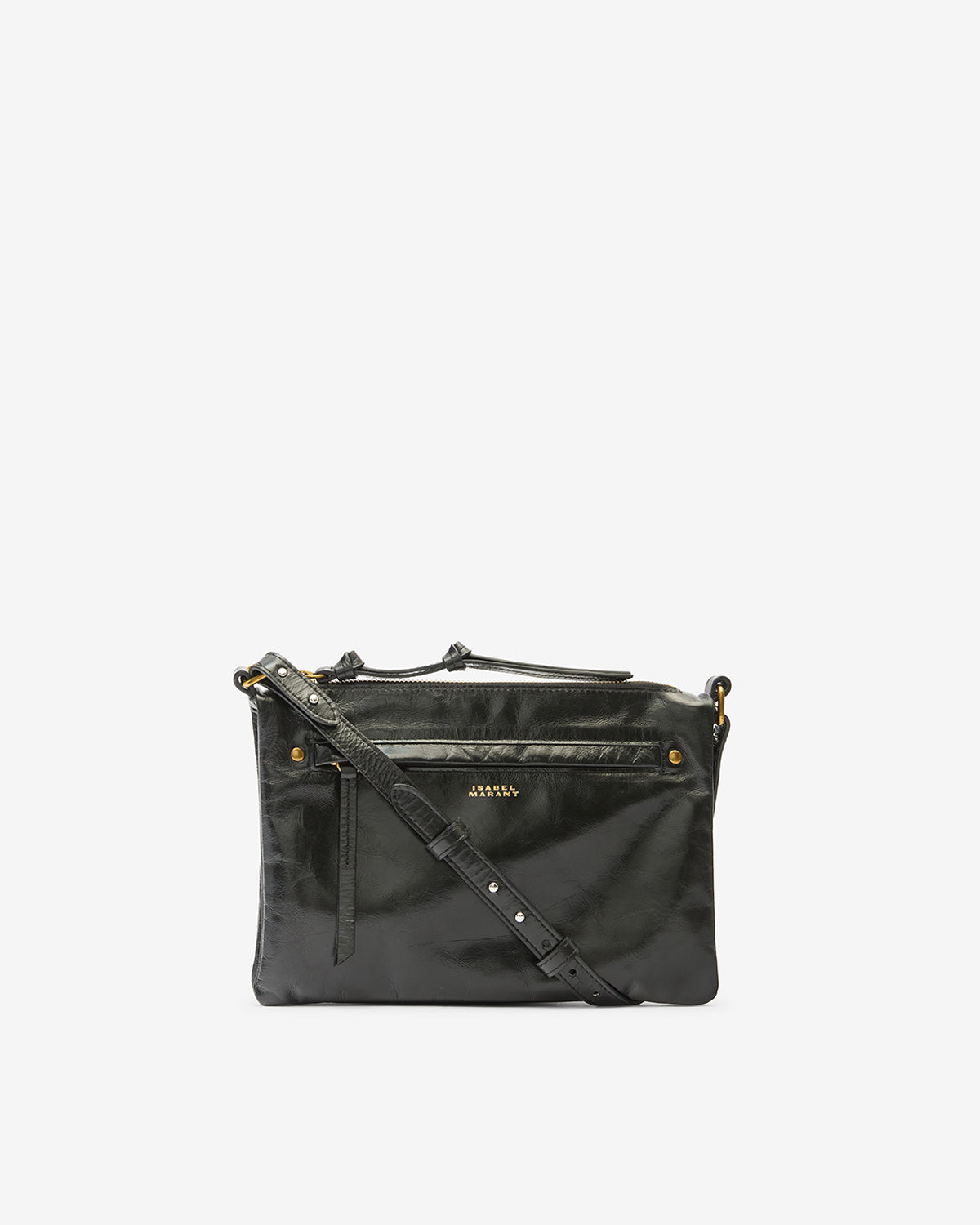WINNA DUO SHOULDER BAG Woman black | ISABEL MARANT Official online