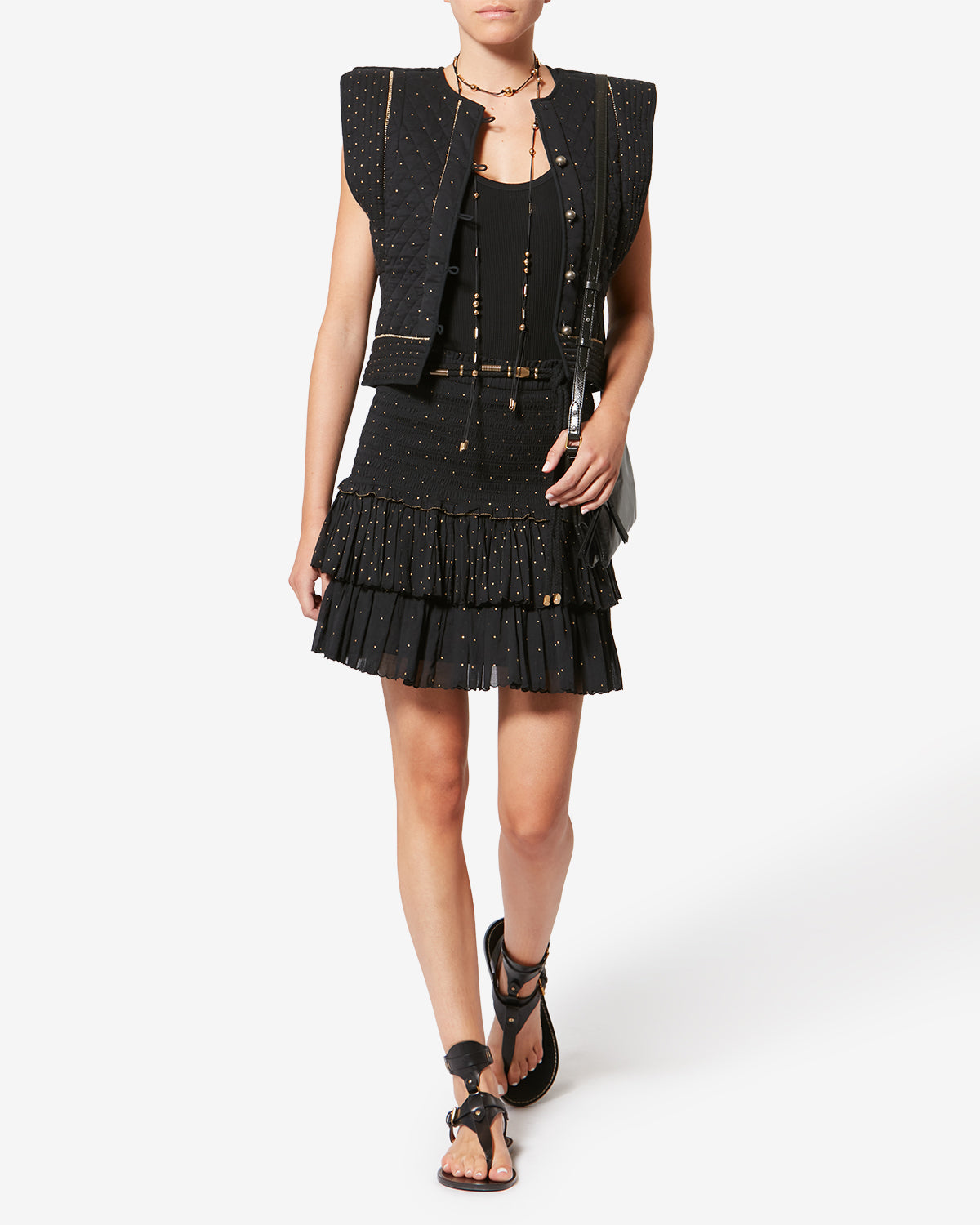 WINNA DUO SHOULDER BAG Woman black | ISABEL MARANT Official online