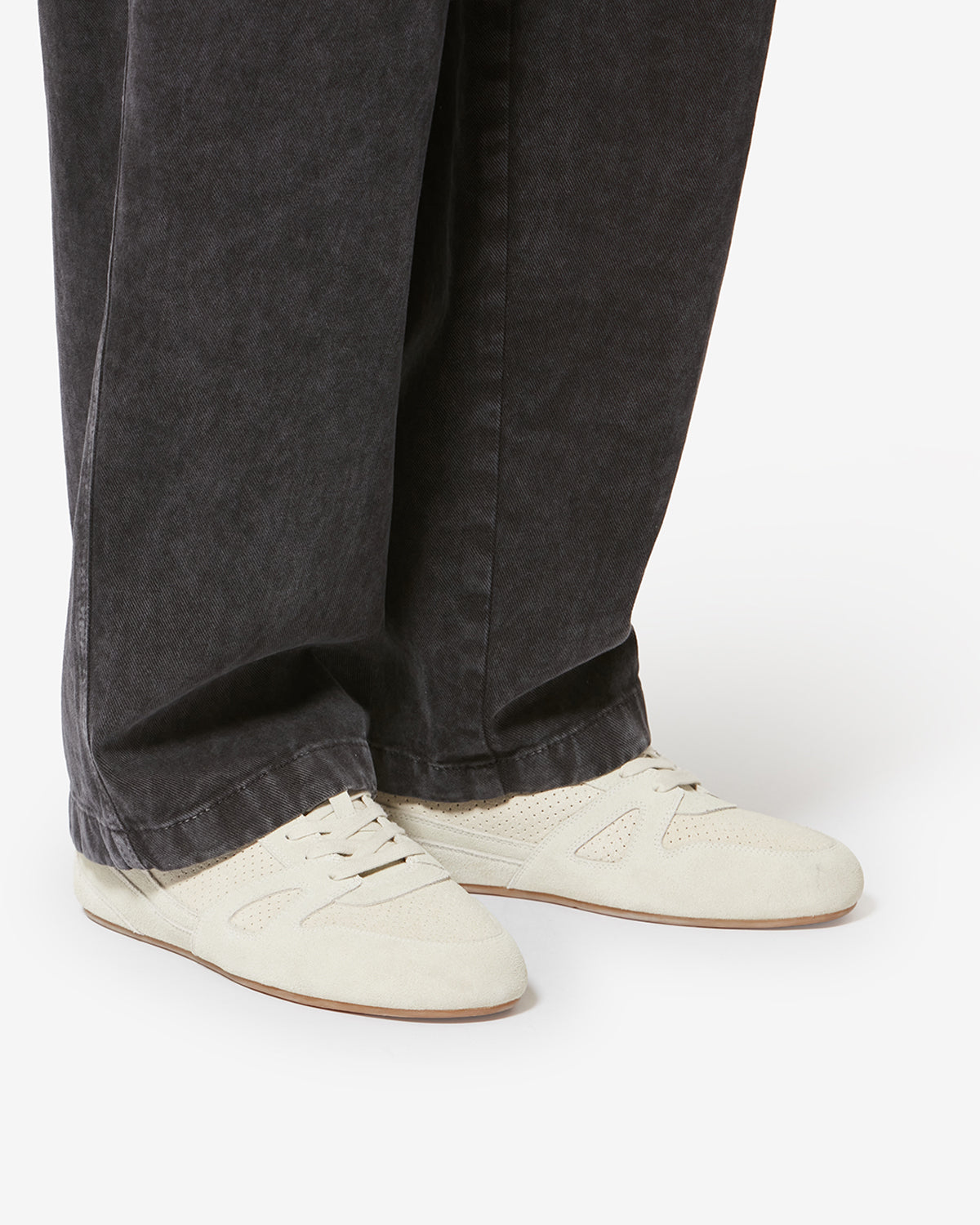 Niedrige sneakers sennyh aus kalbs-veloursleder - Beige - Man - 5