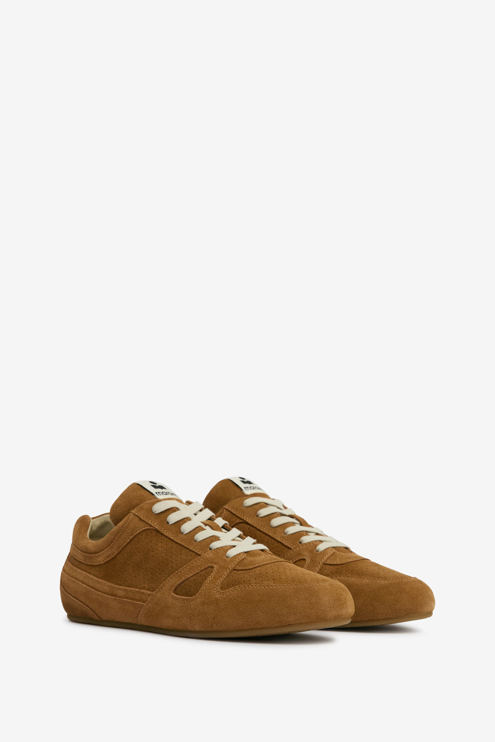 Niedrige sneakers sennyh aus kalbs-veloursleder - Cognac - Man - 3