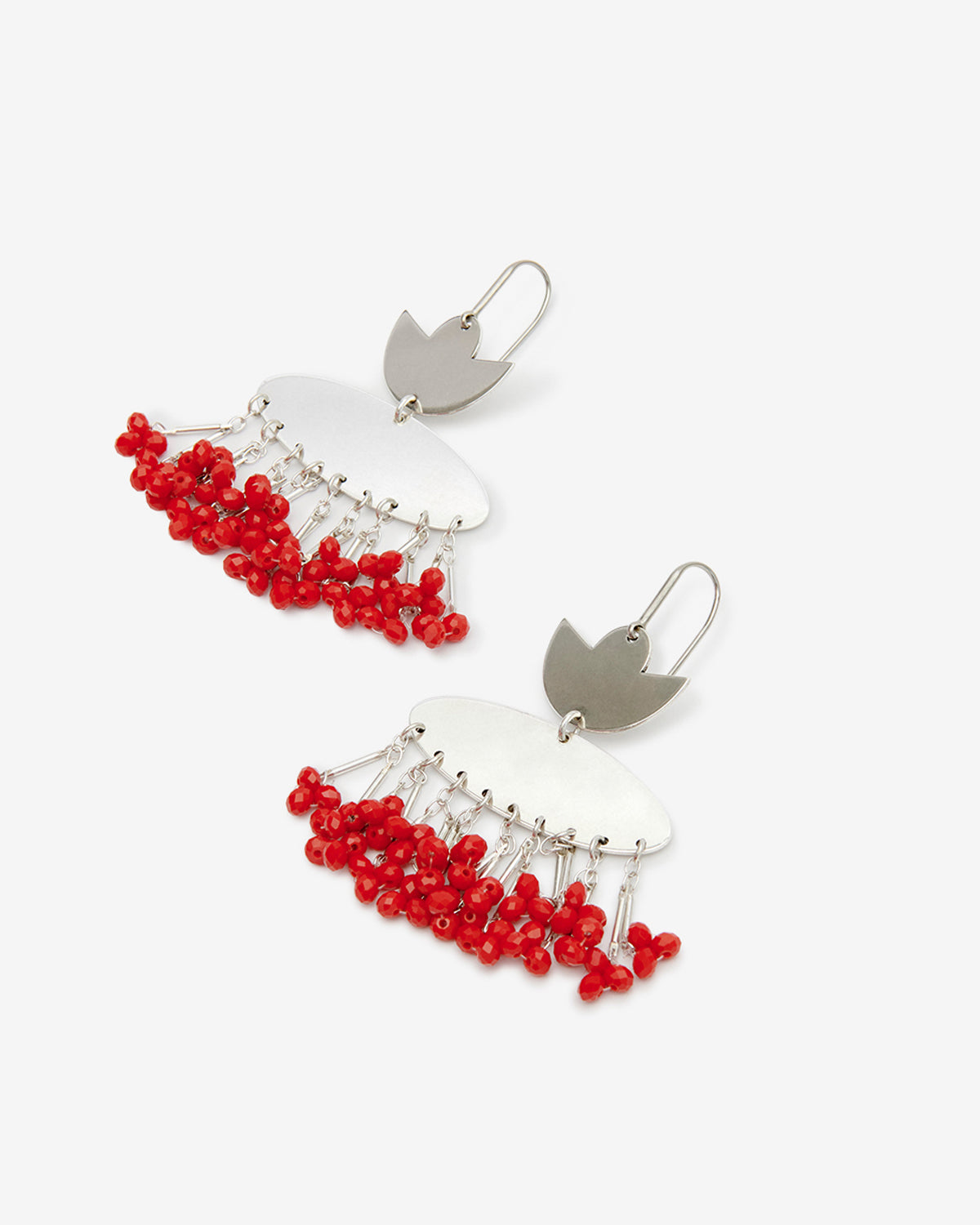 Pendientes nora - Red-silver - Woman - 3